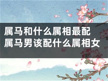 属马和什么属相最配 属马男该配什么属相女