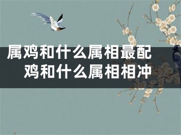 属鸡和什么属相最配 鸡和什么属相相冲