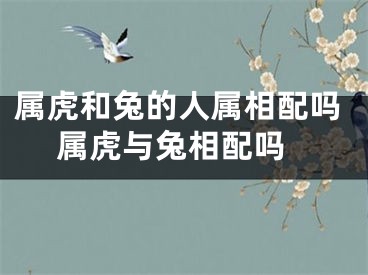 属虎和兔的人属相配吗 属虎与兔相配吗