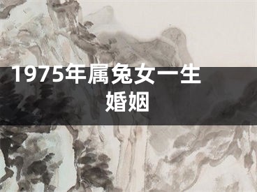 1975年属兔女一生婚姻