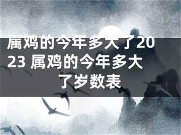 属鸡的今年多大了2023 属鸡的今年多大了岁数表