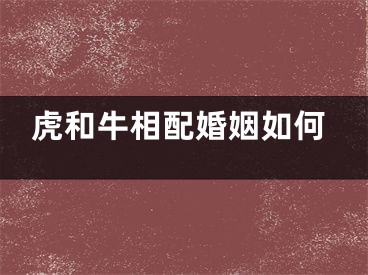 虎和牛相配婚姻如何
