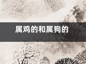 属鸡的和属狗的