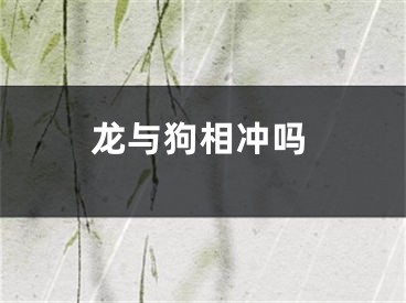 龙与狗相冲吗