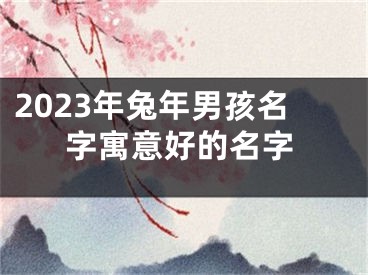 2023年兔年男孩名字寓意好的名字