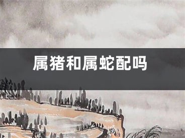 属猪和属蛇配吗