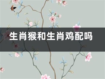 生肖猴和生肖鸡配吗