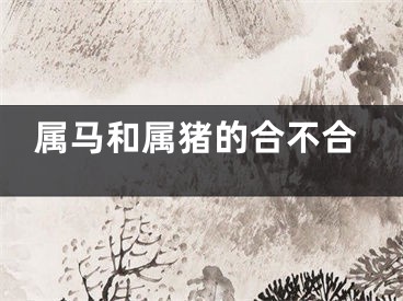 属马和属猪的合不合