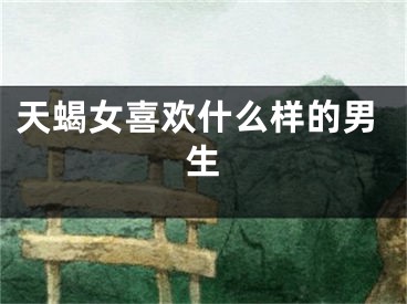 天蝎女喜欢什么样的男生