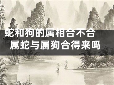 蛇和狗的属相合不合 属蛇与属狗合得来吗