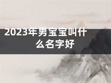 2023年男宝宝叫什么名字好