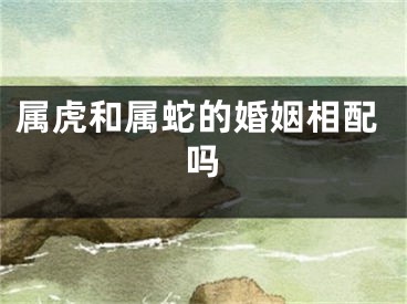 属虎和属蛇的婚姻相配吗