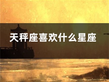 天秤座喜欢什么星座
