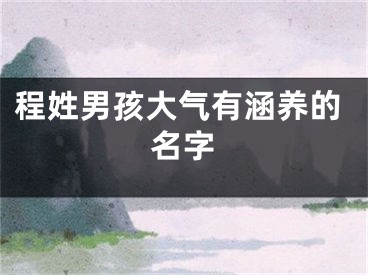 程姓男孩大气有涵养的名字