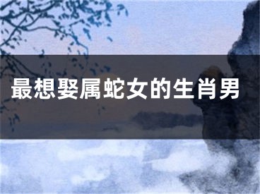 最想娶属蛇女的生肖男