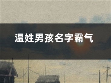 温姓男孩名字霸气