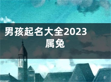 男孩起名大全2023属兔
