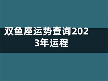 双鱼座运势查询2023年运程