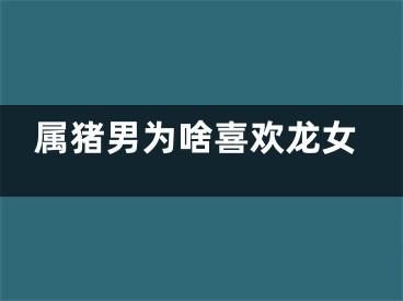 属猪男为啥喜欢龙女