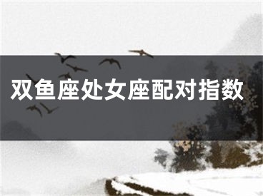 双鱼座处女座配对指数