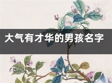 大气有才华的男孩名字