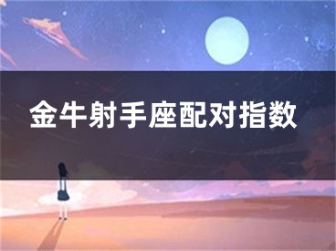 金牛射手座配对指数